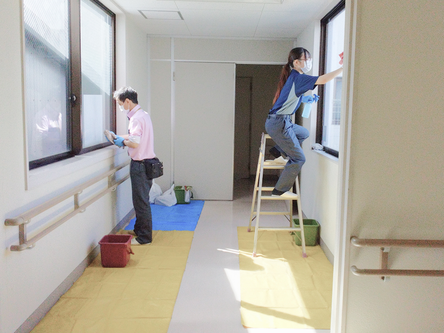 ボランティア清掃窓